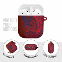 Samoa Pago Pago Aeto AirPods Case Wingstyle Red-Blue Color - Polynesian Pride