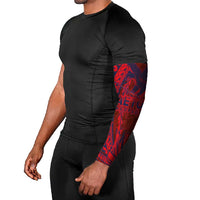 Samoa Pago Pago Aeto Arm Sleeves Wingstyle Red-Blue Color - Polynesian Pride