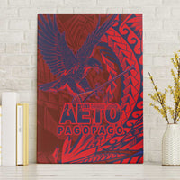 Samoa Pago Pago Aeto Canvas Wall Art Wingstyle Red-Blue Color - Polynesian Pride