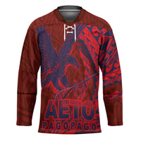 Samoa Pago Pago Aeto Hockey Jersey Wingstyle Red-Blue Color - Polynesian Pride