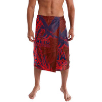 Samoa Pago Pago Aeto Lavalava Wingstyle Red-Blue Color - Polynesian Pride