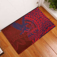 Samoa Pago Pago Aeto Rubber Doormat Wingstyle Red-Blue Color - Polynesian Pride