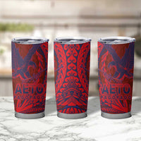 American Samoa Pago Pago Aeto Tumbler Cup Wingstyle Red-Blue Color LT03 - Polynesian Pride