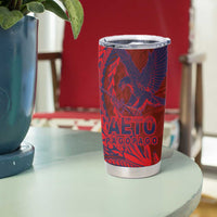 American Samoa Pago Pago Aeto Tumbler Cup Wingstyle Red-Blue Color LT03 - Polynesian Pride