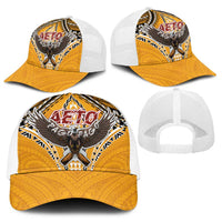 American Samoa Pago Pago Aeto Baseball Net Cap Bald Eagle with Polynesian Art Tattoos LT03 - Polynesian Pride