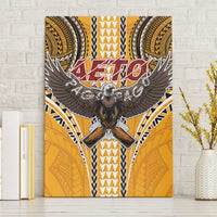 Samoa Pago Pago Aeto Canvas Wall Art Bald Eagle with Polynesian Art Tattoos - Polynesian Pride