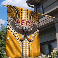 Samoa Pago Pago Aeto Garden Flag Bald Eagle with Polynesian Art Tattoos - Polynesian Pride