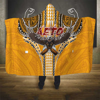 Samoa Pago Pago Aeto Hooded Blanket Bald Eagle with Polynesian Art Tattoos - Polynesian Pride