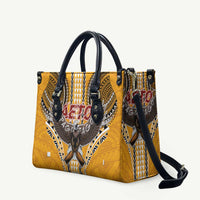 Samoa Pago Pago Aeto Leather Bag Bald Eagle with Polynesian Art Tattoos - Polynesian Pride
