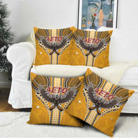 Samoa Pago Pago Aeto Pillow Cover Bald Eagle with Polynesian Art Tattoos - Polynesian Pride