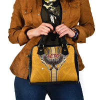 Samoa Pago Pago Aeto Shoulder Handbag Bald Eagle with Polynesian Art Tattoos - Polynesian Pride