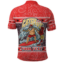 Custom New Zealand Christmas Polo Shirt Santa Catch The Wave Maori Pattern Retro Style LT03 - Polynesian Pride