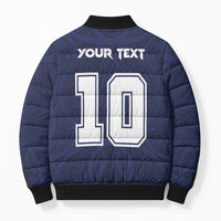 Custom Rugby Toa Samoa Bomber Puffer Jacket Champions Six Eight Five - Polynesian Pride