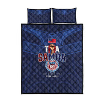 Rugby Toa Samoa Quilt Bed Set Champions Six Eight Five - Polynesian Pride