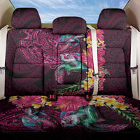 Hawaiian Plumeria and Hibiscus with Turtles Back Car Seat Cover Polynesian Art Red Color - Polynesian Pride