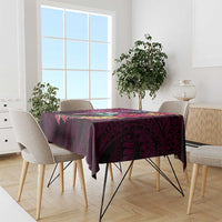 Hawaiian Plumeria and Hibiscus with Turtles Tablecloth Polynesian Art Red Color - Polynesian Pride