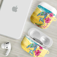 Hawaiian Tropical Plants Turtles AirPods Case Watercolor Style - Polynesian Pride
