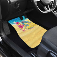 Hawaiian Tropical Plants Turtles Car Mats Watercolor Style - Polynesian Pride