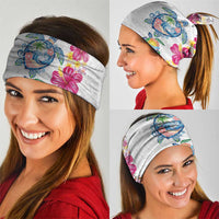Hawaiian Abstract Art Turtles Neck Gaiter with Plumeria and Hibiscus - Polynesian Pride