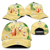 Hawaiian Mele Kalikimaka Classic Cap Funny Santa Claus on Beach with Tropical Plants and Lei LT03 - Polynesian Pride
