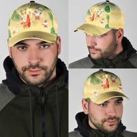 Hawaiian Mele Kalikimaka Classic Cap Funny Santa Claus on Beach with Tropical Plants and Lei LT03 - Polynesian Pride