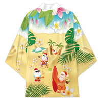 Hawaiian Mele Kalikimaka Kimono Tropical Plumeria and Lei Funny Santa Beach - Polynesian Pride