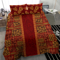 Hawaii Style Hibiscus and Tribal Element Fabric Patchwork Bedding Set LT03 - Polynesian Pride