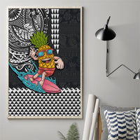 Hawaii Pineapple Surfing With Kakau Tribal Canvas Wall Art LT03 - Polynesian Pride