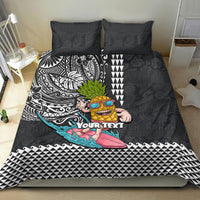 Hawaii Pineapple Surfing Kakau Tribal Personalised Bedding Set LT03 - Polynesian Pride