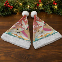 Hawaiian and Japanese Culture Together Christmas Santa Hat Kakau Art Tattoo with Cranes and Sakura Spring Vibe - Polynesian Pride