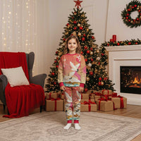 Hawaiian and Japanese Culture Together Christmas Pajama Set Kakau Art Tattoo with Cranes and Sakura Spring Vibe - Polynesian Pride