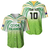 Custom Cook Islands Rugby League Baseball Jersey Tatau Tribal Motifs-Light Green Color - Polynesian Pride