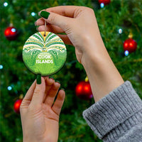 Cook Islands Rugby League Ceramic Ornament Tatau Tribal Motifs-Light Green Color LT03 - Polynesian Pride