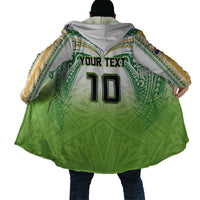 Custom Cook Islands Rugby League Cloak Tatau Tribal Motifs-Light Green Color LT03 - Polynesian Pride