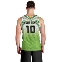 Custom Cook Islands Rugby League Men Tank Top Tatau Tribal Motifs-Light Green Color LT03 - Polynesian Pride