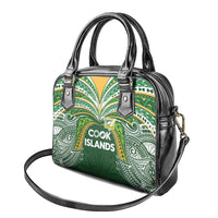 Cook Islands Rugby League Shoulder Handbag Tatau Tribal Motifs-Dark Green Color LT03 - Polynesian Pride
