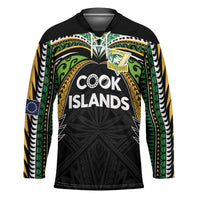 Custom Cook Islands Rugby League Hockey Jersey Tatau Tribal Motifs-Black Color - Polynesian Pride