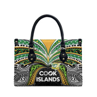 Cook Islands Rugby League Leather Bag Tatau Tribal Motifs-Black Color LT03 - Polynesian Pride