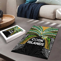 Cook Islands Rugby League Puzzle Tatau Tribal Motifs-Black Color LT03 - Polynesian Pride