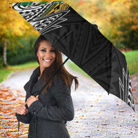 Cook Islands Rugby League Umbrella Tatau Tribal Motifs-Black Color - Polynesian Pride