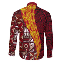 Tonga Feletoa Kupesi Fakatonga Family Matching Long Sleeve Bodycon Dress and Hawaiian Shirt LT03 - Polynesian Pride