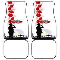 Tokelau ANZAC Day Car Mats Lest We Forget Red Poppy Flowers and Soldier LT03 - Polynesian Pride
