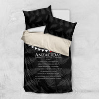 New Zealand ANZAC Day Bedding Set Lest We Forget Haka Dance Respect LT03 US Twin 172cm x 218cm Black - Polynesian Pride