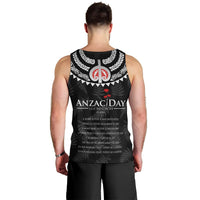 New Zealand ANZAC Day Men Tank Top Lest We Forget Haka Dance Respect LT03 - Polynesian Pride