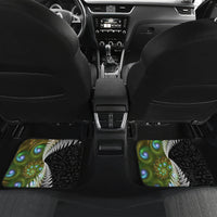 New Zealand Car Mats Koru Abstract Art and Silver Fern Maori Pattern
