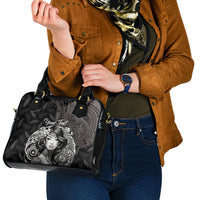 Custom New Zealand Women's Day Shoulder Handbag Maori Tribal Girl and Silver Fern Pattern