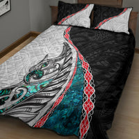 New Zealand Quilt Bed Set Manaia Fern and Koru Maori Pattern
