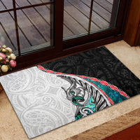 New Zealand Rubber Doormat Manaia Fern and Koru Maori Pattern LT03 - Polynesian Pride