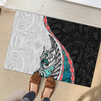 New Zealand Rubber Doormat Manaia Fern and Koru Maori Pattern LT03 - Polynesian Pride