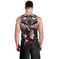 New Zealand Maori Girl Men Tank Top Silver Fern and Koru Pattern LT03 - Polynesian Pride